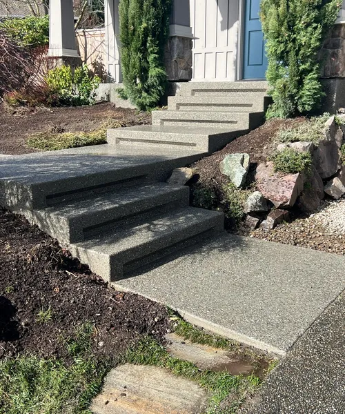 Exposed Aggregate Entry Porch And Steps Replacement in Everett 